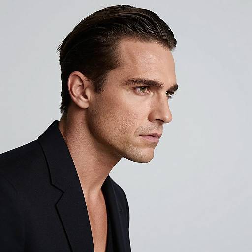 Portrait of Handsome Man in Black Blazer
