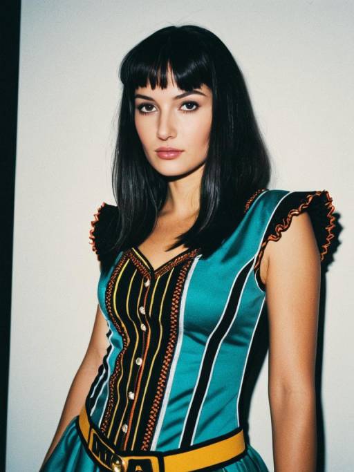 Photorealistic Mia Costume Fashion Portrait