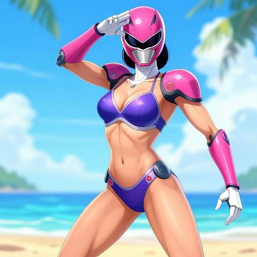 Futuristic Power Rangers Bikini Art