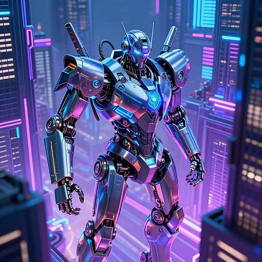 Cyberpunk Futuristic Iron Cityscape