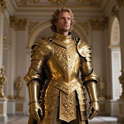 Man in Ornate Golden Armor