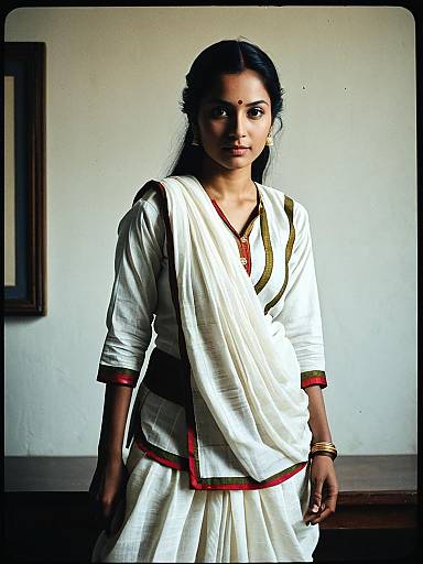 Cinematic Elegant Dhoti-Suit Salwar Portrait