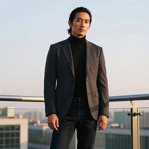 Confident Man in Urban Sunset