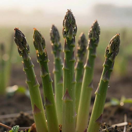 Morning Light on Fresh Green Asparagus