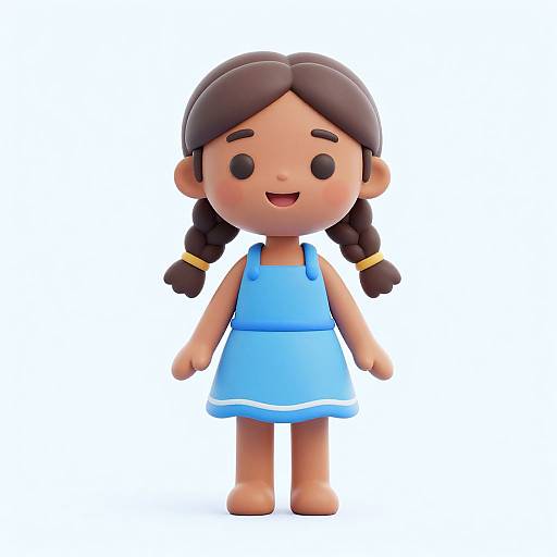 Cute 8-Year-Old Girl Character