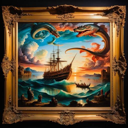 Majestic Leviathan in Sunset Lagoon Majestic Leviathan in Sunset Lagoon