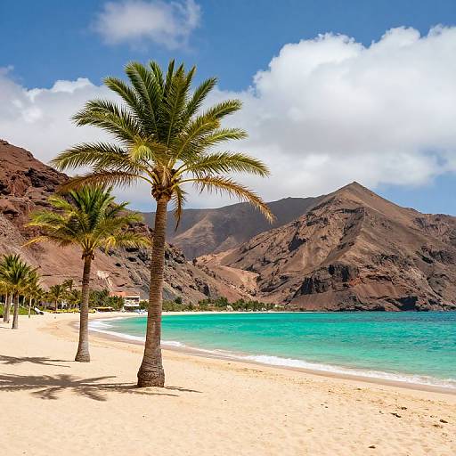 Tropical Oasis by Rugged Mountains