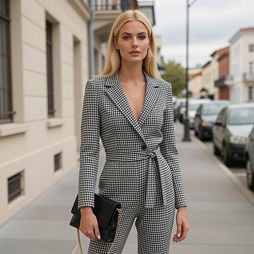 Chic Blonde in Urban Setting