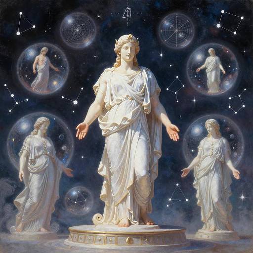 Cosmic Greek Gods Digital Painting