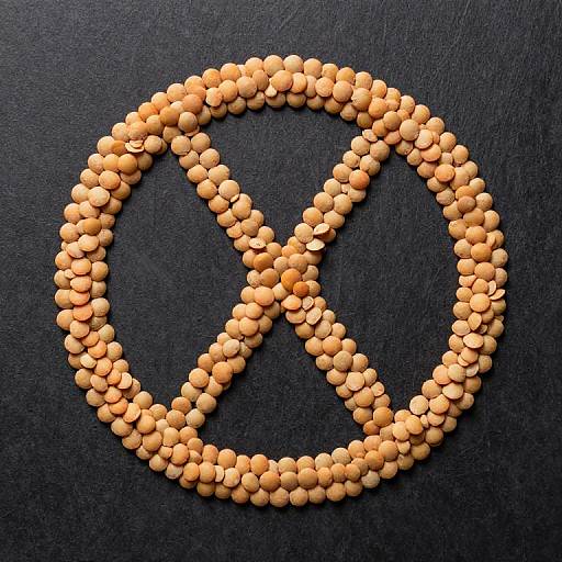 Abstract Lentil Pattern on Dark Surface