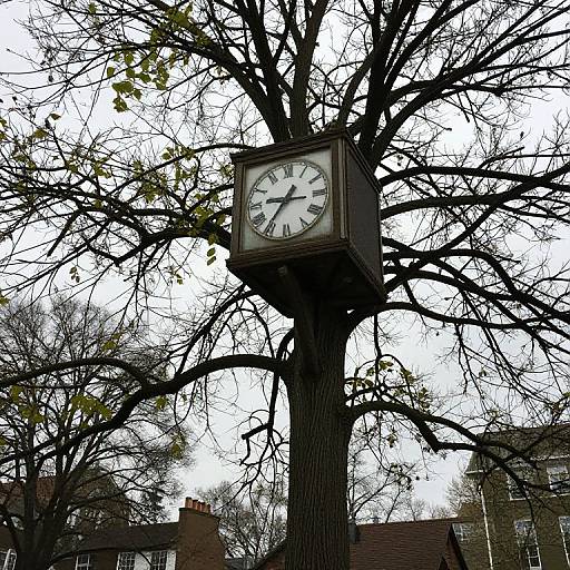Surreal Clock Tower Tree
