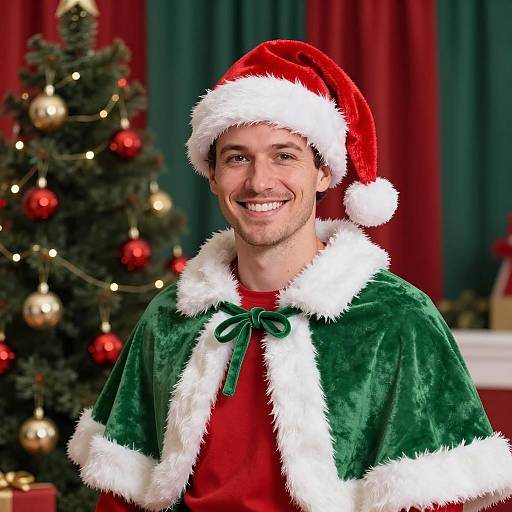 Festive Portrait of a Christmas Celebration