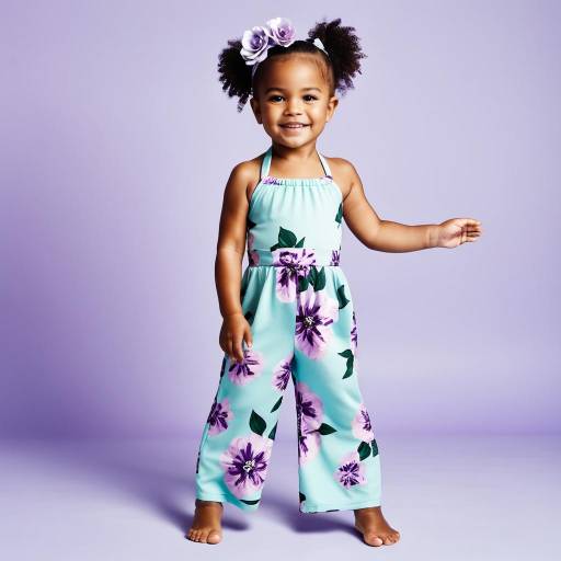 Smiling Toddler Girl in Floral Outfit
