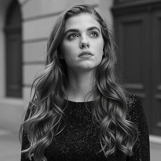 Dramatic Black-and-White Portrait