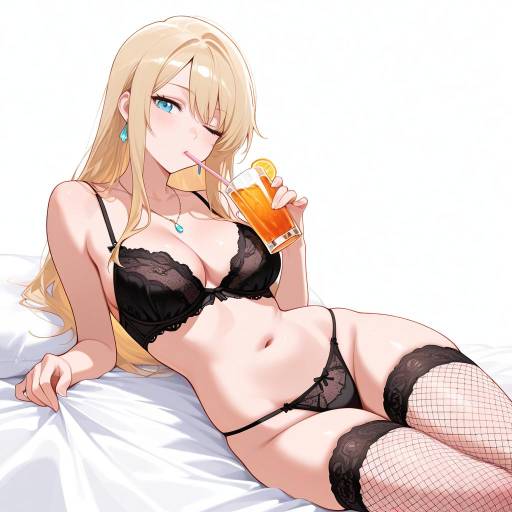 Soulful Blonde in Playful Lingerie Soulful Blonde in Playful Lingerie