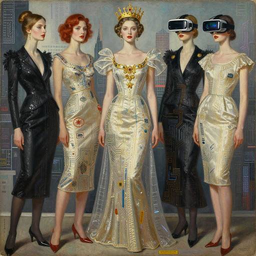 Futuristic Empress in Vintage Couture