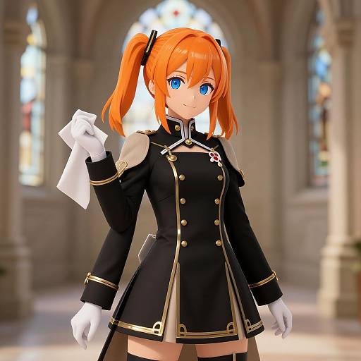 Anime Woman in Garreg Mach Uniform