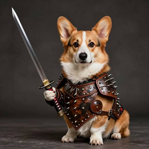 Heroic Corgi Ranger with Katana