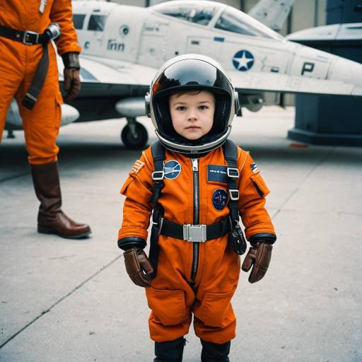 Adorable Infant Pilot Costume Portrait