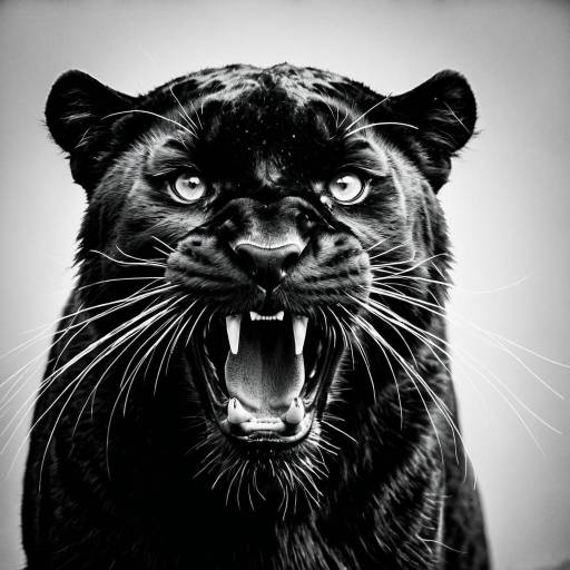 Roaring Black Panther Close-up