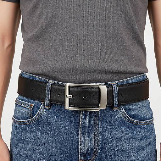 Sleek Modern Leather Statement Belt