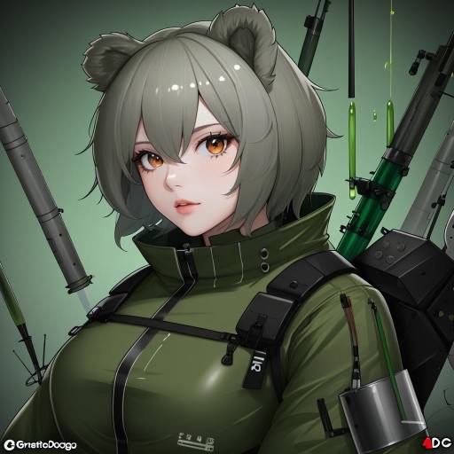 Illustration of Absinthe (arknights), arknights in the style of Greatodoggo