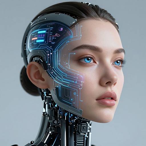 Futuristic Cybernetic AI Portrait