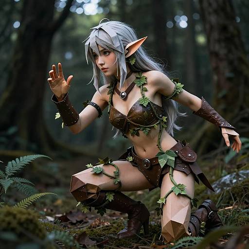 Realistic Origami Elf Ranger Photo
