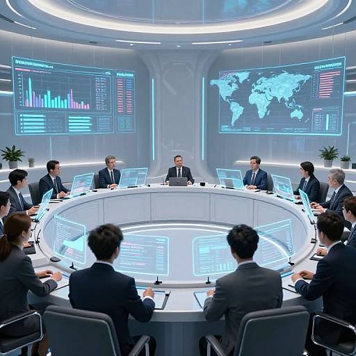 Futuristic AI Congress Debate Room