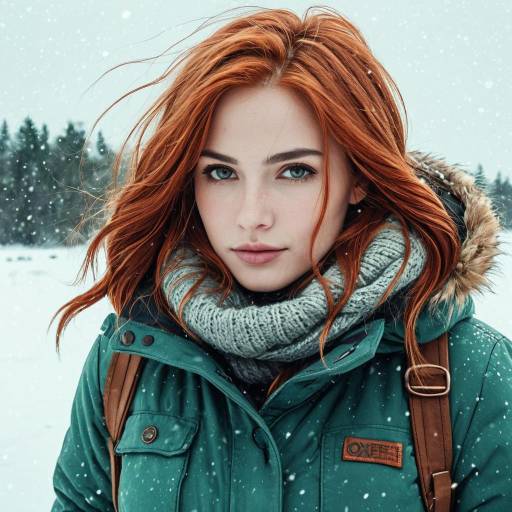 Copper-Haired Beauty in Winter Wonderland Copper-Haired Beauty in Winter Wonderland