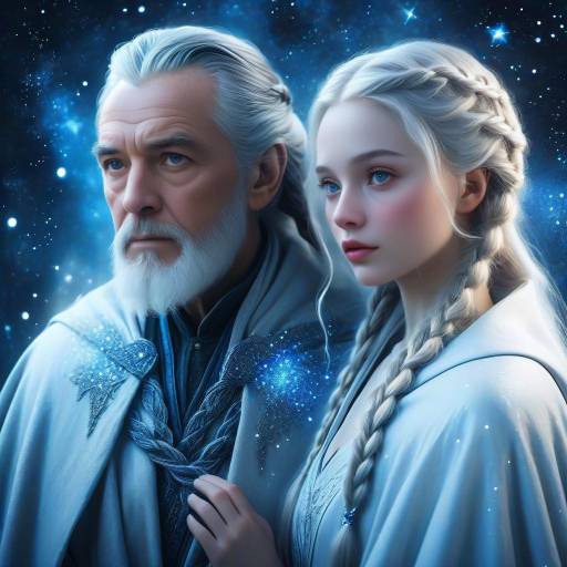 Mystical Portrait of an Elderly Man and Young Woman
