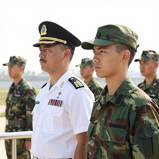 Military Portrait: Officer and Soldier