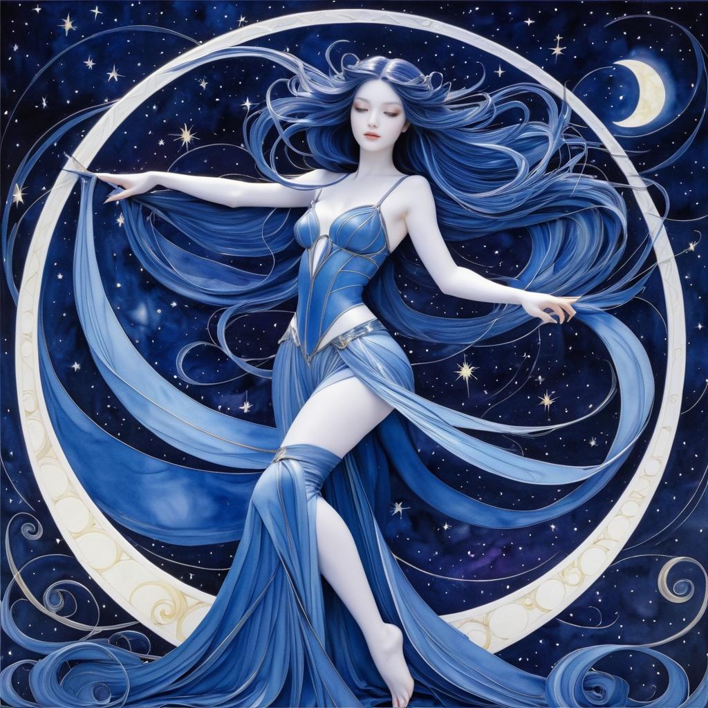 Dynamic Lunar Fairy with Mystical Lighting