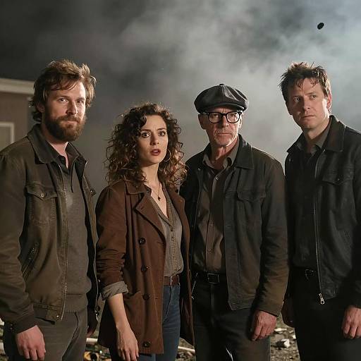 Mysterious Gathering in Smoky Ambiance