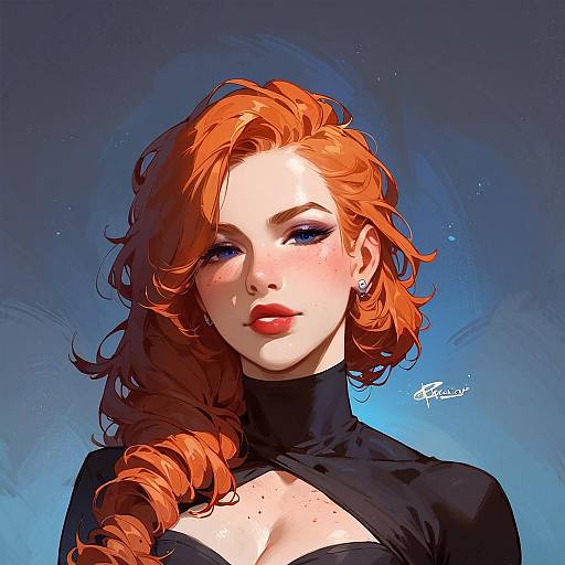 Close-Up Portrait of a Ginger Beauty