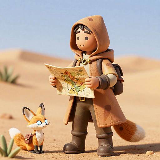Brave Desert Scout and Fennec Fox