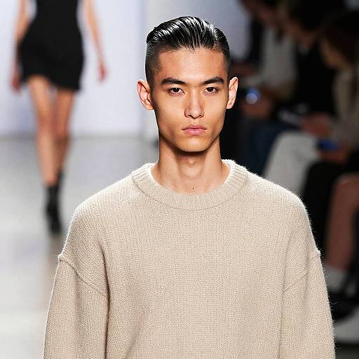 Slick Back Fade on Male Model