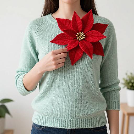 Poinsettia Knit Pattern Accessory PDF