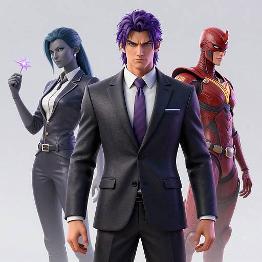 Hyper-Realistic Raiden in Business Suit