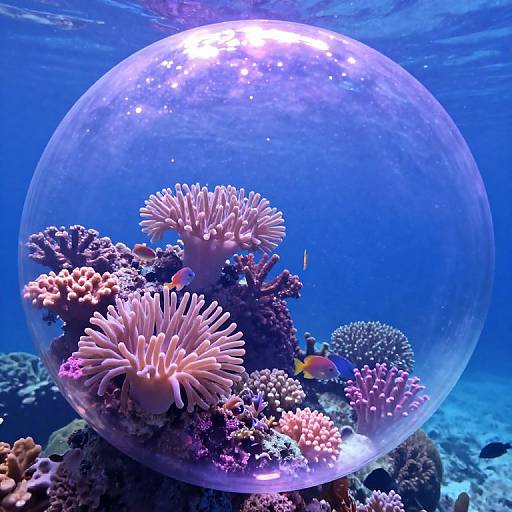 Dreamlike Underwater Impressionist Scene