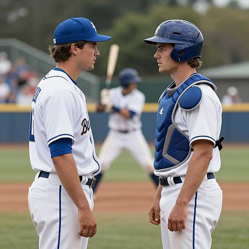 Intense Moment Between Two Baseball Players