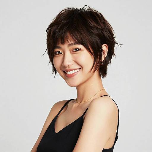 Stylish Woman with Modern Haircut