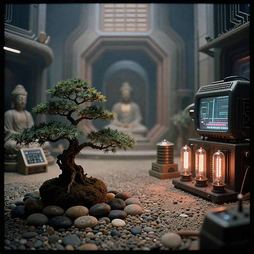 Zenpunk Futurism Cinematic Still