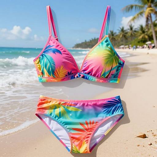 B-Cup Summer Swimwear Beach Scene