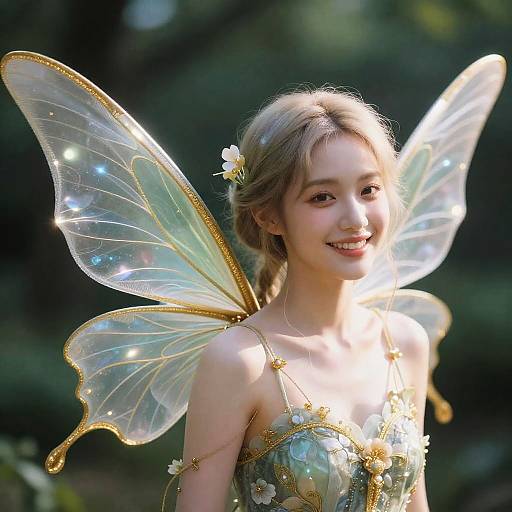 Realistic Portrait of Charming Fairy