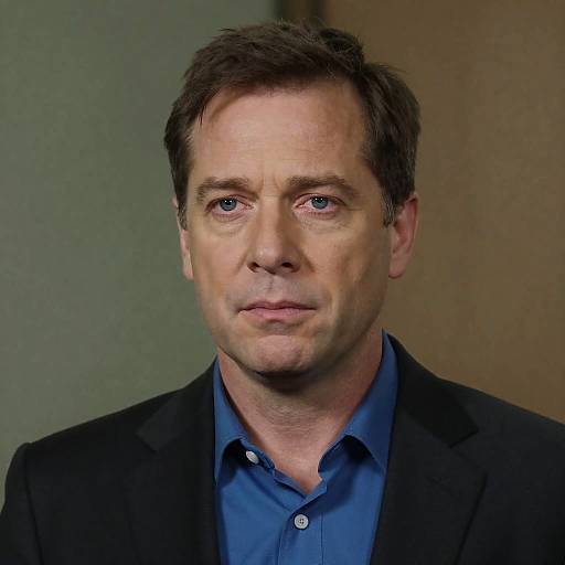 Serious Middle-Aged Man in Suit