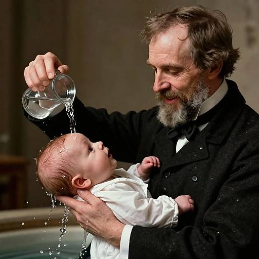 Realistic Photo of Charles Spurgeon Baptism