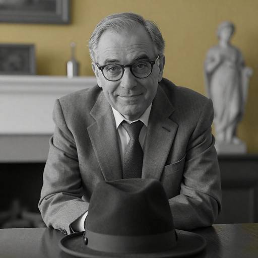 Elegant Black-and-White Portrait of a Man