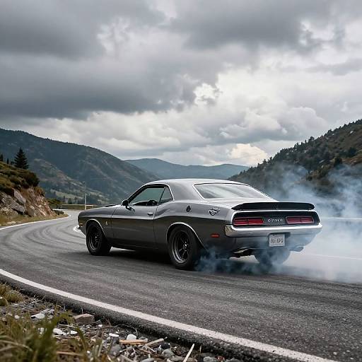 1975 Dodge Challenger Drifting Action