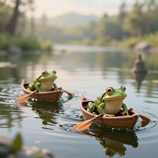 Frogs in Miniature Steam Vessels
